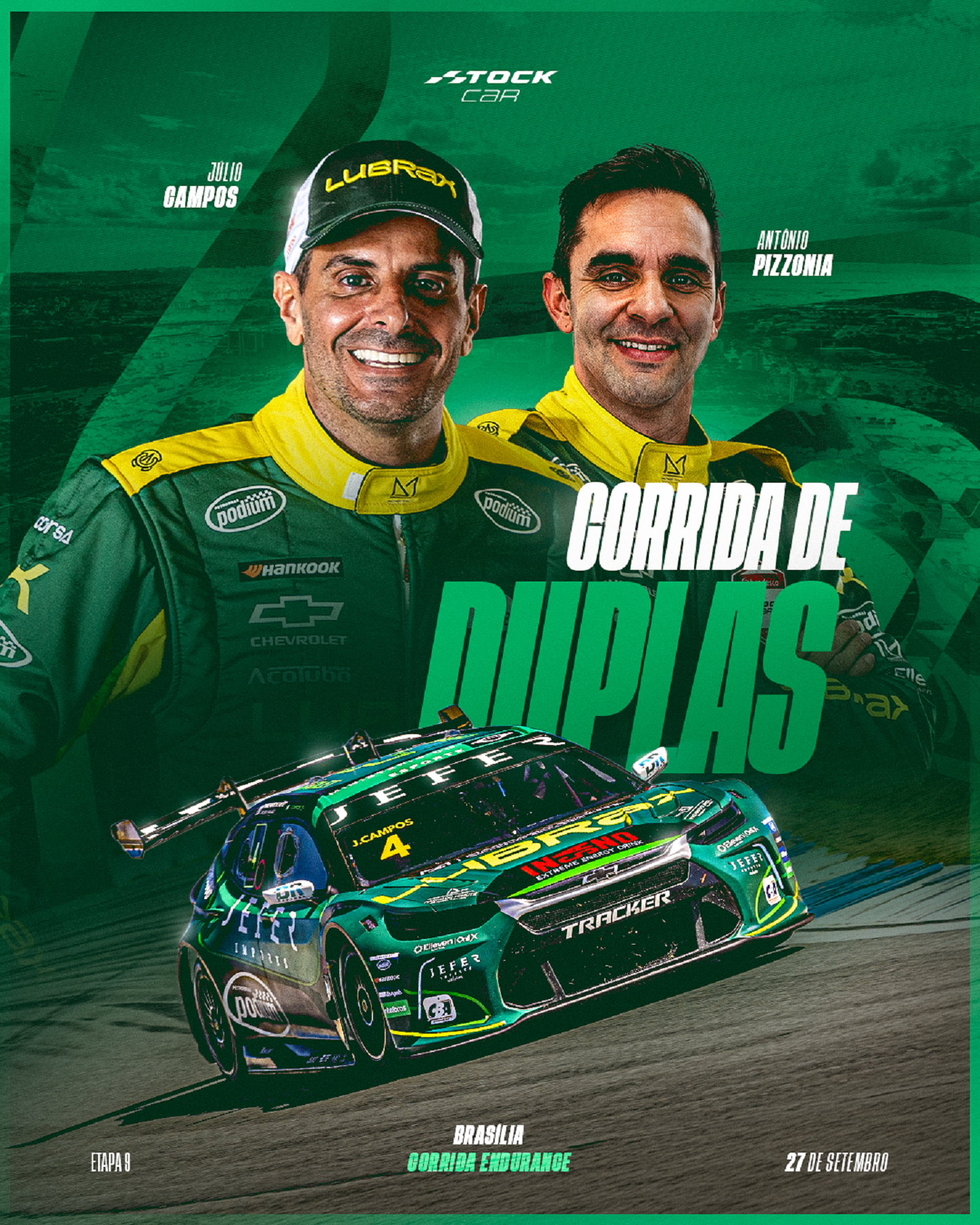 Julio Campos retoma parceria com Antônio Pizzonia para Endurance da Stock Car 
